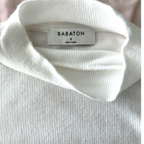 Babaton White Crop Top Sz S - Picture 3 of 6